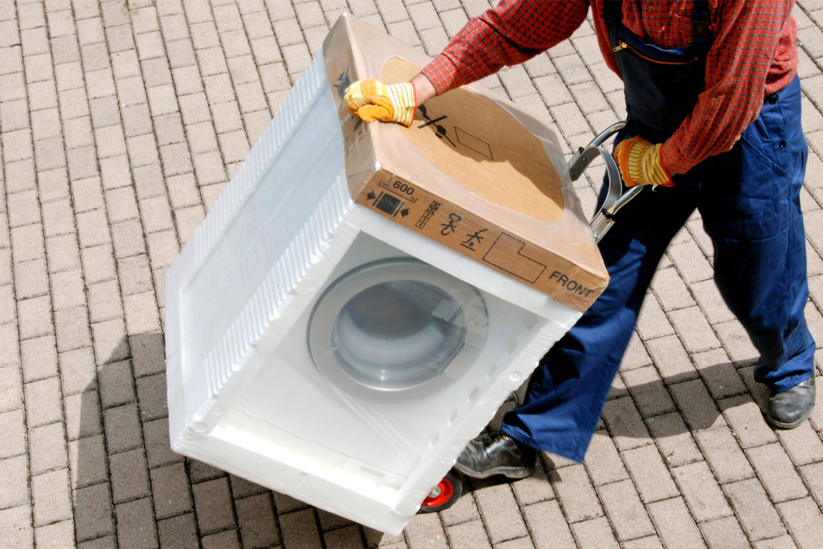 Wasmachine laten vervoeren