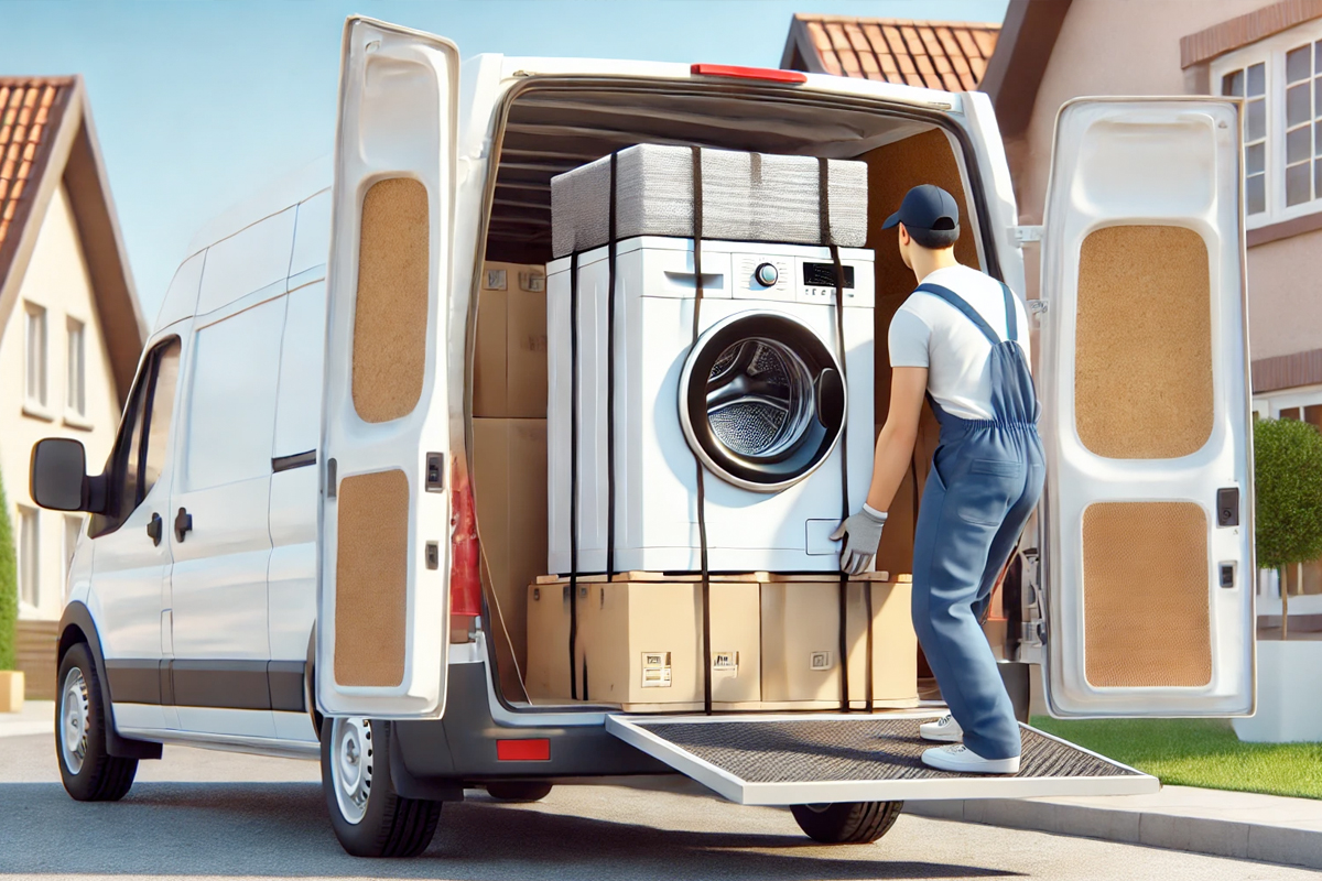 Kun je een wasmachine vervoeren in een auto